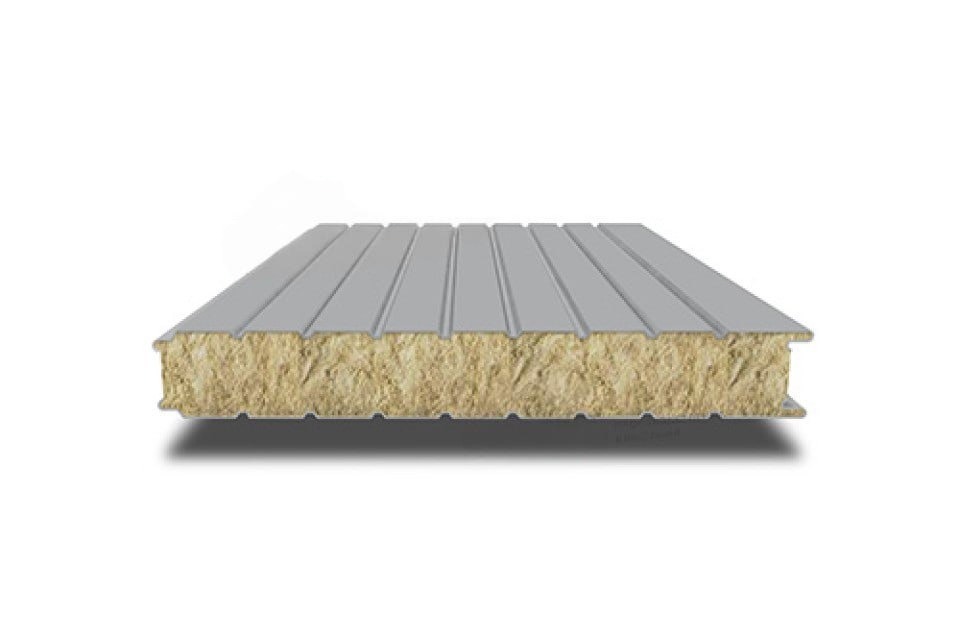 Гладкая сэндвич-панель ППУ, 1200х60 мм, 0.5/0.5, Полиуретан глянец